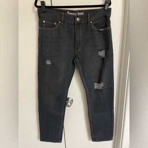 Mens Black Denim Jeans. Waist 34, Inseam 30. New Condition.